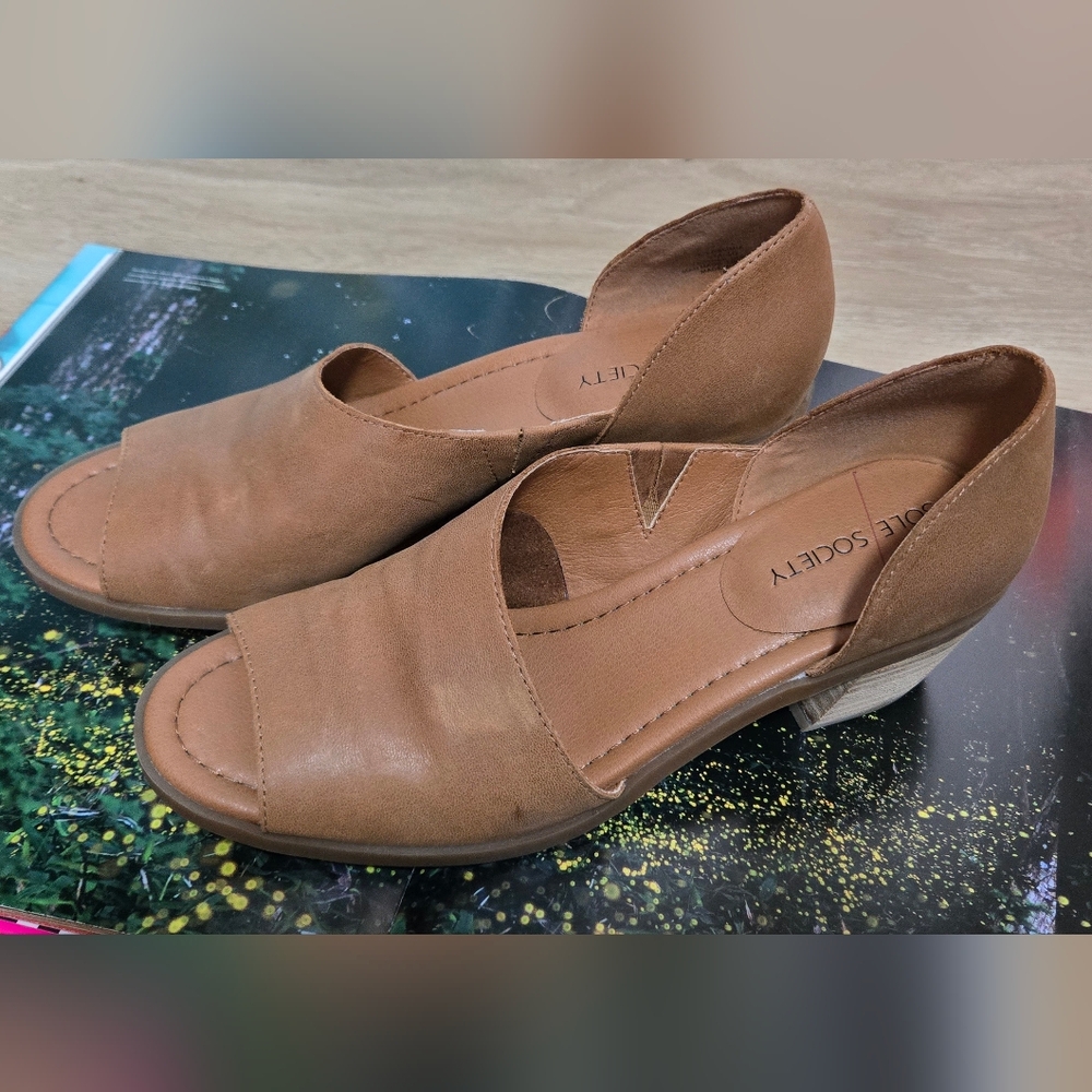 Sole Society Brown Open-Toe Sandals - Picture 2 of 7